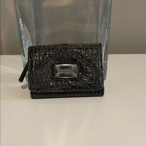 4/$25 Kenneth Cole Charcoal Crocodile-Embossed Women's Wallet
